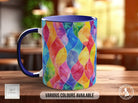 Watercolour Rainbow Stained Glass Pattern Full Wrap Coloured Art Mug - Design 3 - Sipfull of Design