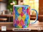 Watercolour Rainbow Stained Glass Pattern Full Wrap Coloured Art Mug - Design 3 - Sipfull of Design