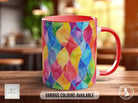 Watercolour Rainbow Stained Glass Pattern Full Wrap Coloured Art Mug - Design 3 - Sipfull of Design