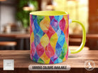 Watercolour Rainbow Stained Glass Pattern Full Wrap Coloured Art Mug - Design 3 - Sipfull of Design