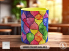 Watercolour Rainbow Stained Glass Pattern Full Wrap Coloured Art Mug - Design 7 - Sipfull of Design