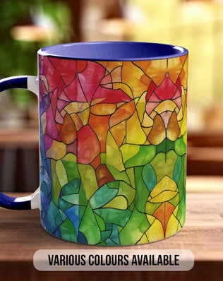 Watercolour Rainbow Stained Glass Pattern Full Wrap Coloured Art Mug - Design 8 - Sipfull of Design
