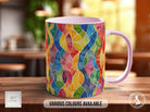 Watercolour Rainbow Stained Glass Pattern Full Wrap Coloured Art Mug - Design 9 - Sipfull of Design