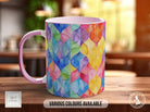 Watercolour Rainbow Stained Glass Pattern Full Wrap Coloured Art Mug - Design 10 - Sipfull of Design