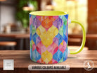 Watercolour Rainbow Stained Glass Pattern Full Wrap Coloured Art Mug - Design 10 - Sipfull of Design