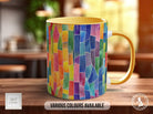 Watercolour Rainbow Stained Glass Pattern Full Wrap Coloured Art Mug - Design 11 - Sipfull of Design