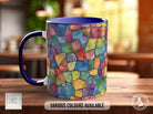 Watercolour Rainbow Stained Glass Pattern Full Wrap Coloured Art Mug - Design 12 - Sipfull of Design