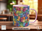 Watercolour Rainbow Stained Glass Pattern Full Wrap Coloured Art Mug - Design 12 - Sipfull of Design