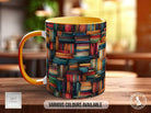 Book Shelf Pattern Full Wrap Coloured Art Mug - Design 7 - Sipfull of Design
