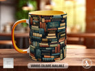 Book Shelf Pattern Full Wrap Coloured Art Mug - Design 11 - Sipfull of Design