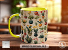 House Plants Full Wrap Art Mug - Design 8 - Coloured 11oz, Bone China 10oz and 15oz and Latte 12oz options. - Sipfull of Design