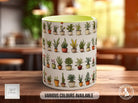 House Plants Full Wrap Art Mug - Design 13 - Coloured 11oz, Bone China 10oz and 15oz and Latte 12oz options. - Sipfull of Design