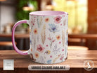 Coloured Floral Western Boho Full Wrap Art Mug - Design 1 - Sipfull of Design