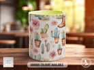 Coloured Floral Western Boho Full Wrap Art Mug - Design 3 - Sipfull of Design