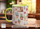 Coloured Floral Western Boho Full Wrap Art Mug - Design 3 - Sipfull of Design