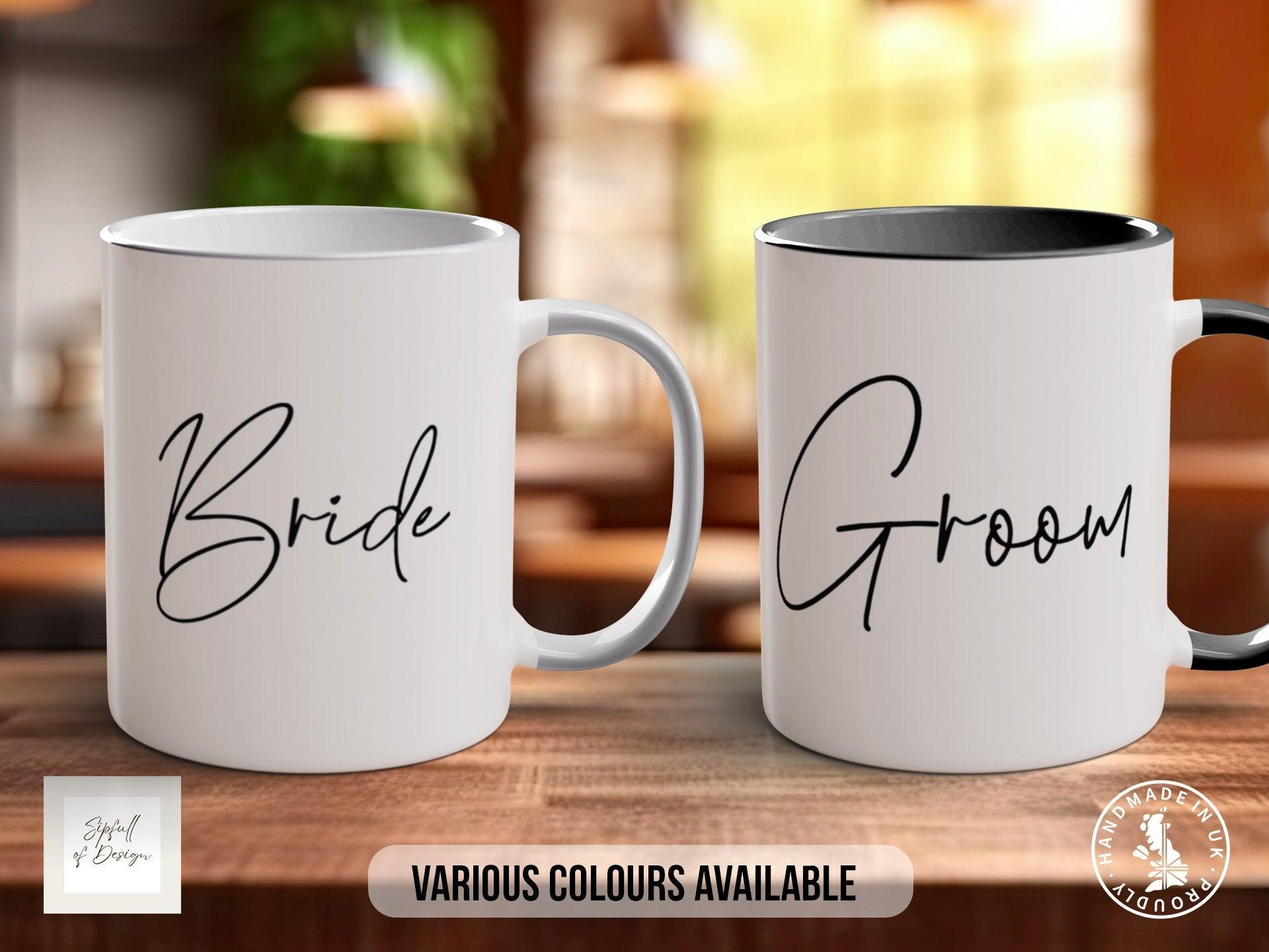 Bride & Groom Wedding Coloured Mug - Sipfull of Design