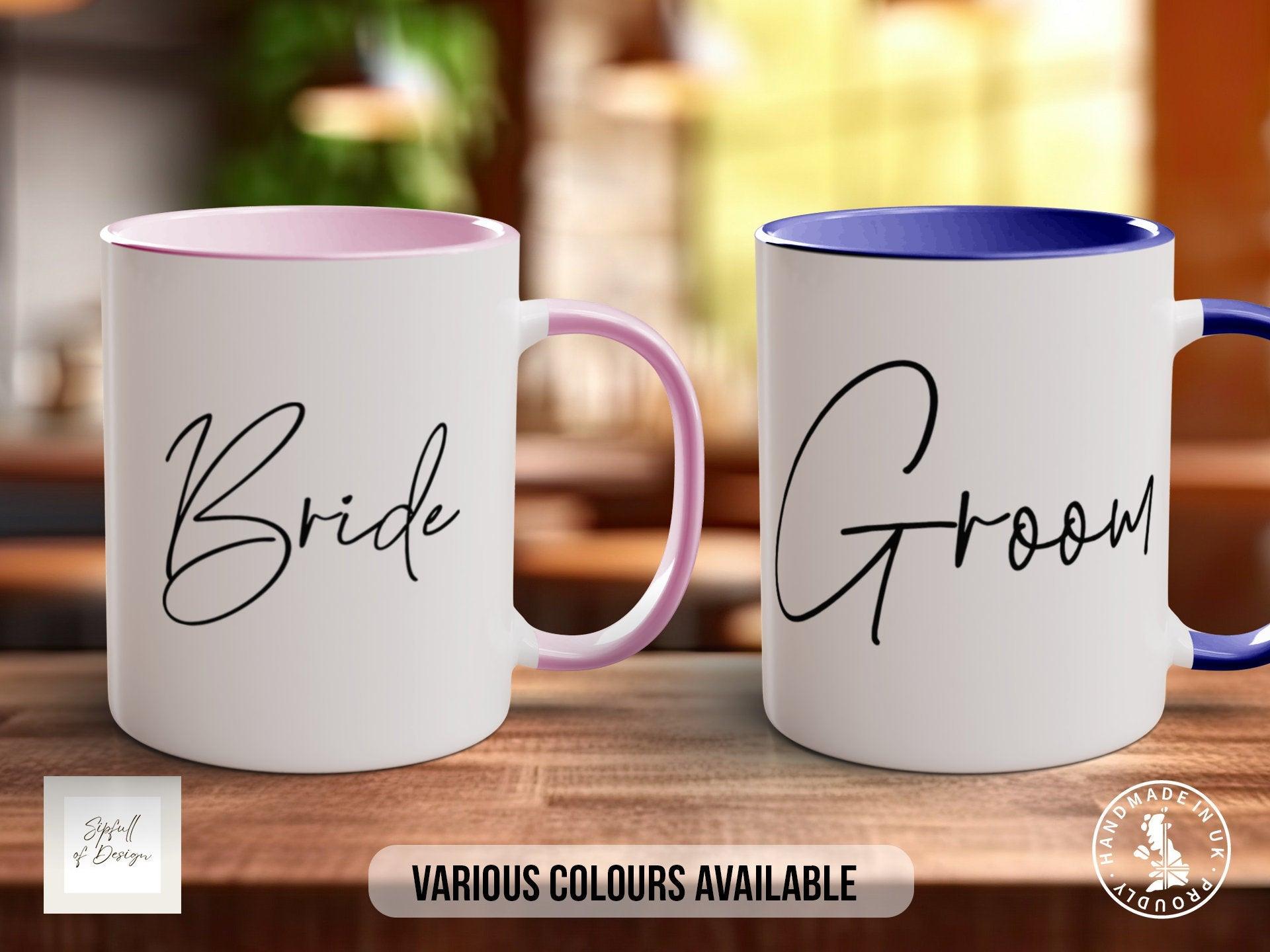 Bride & Groom Wedding Coloured Mug - Sipfull of Design