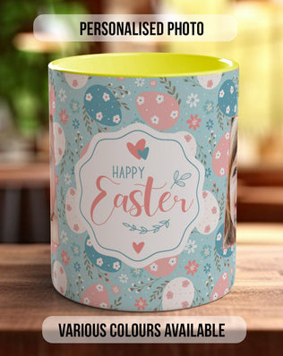 Easter Pink and Blue Egg Photo Personalised Mug - Sipfull of Design