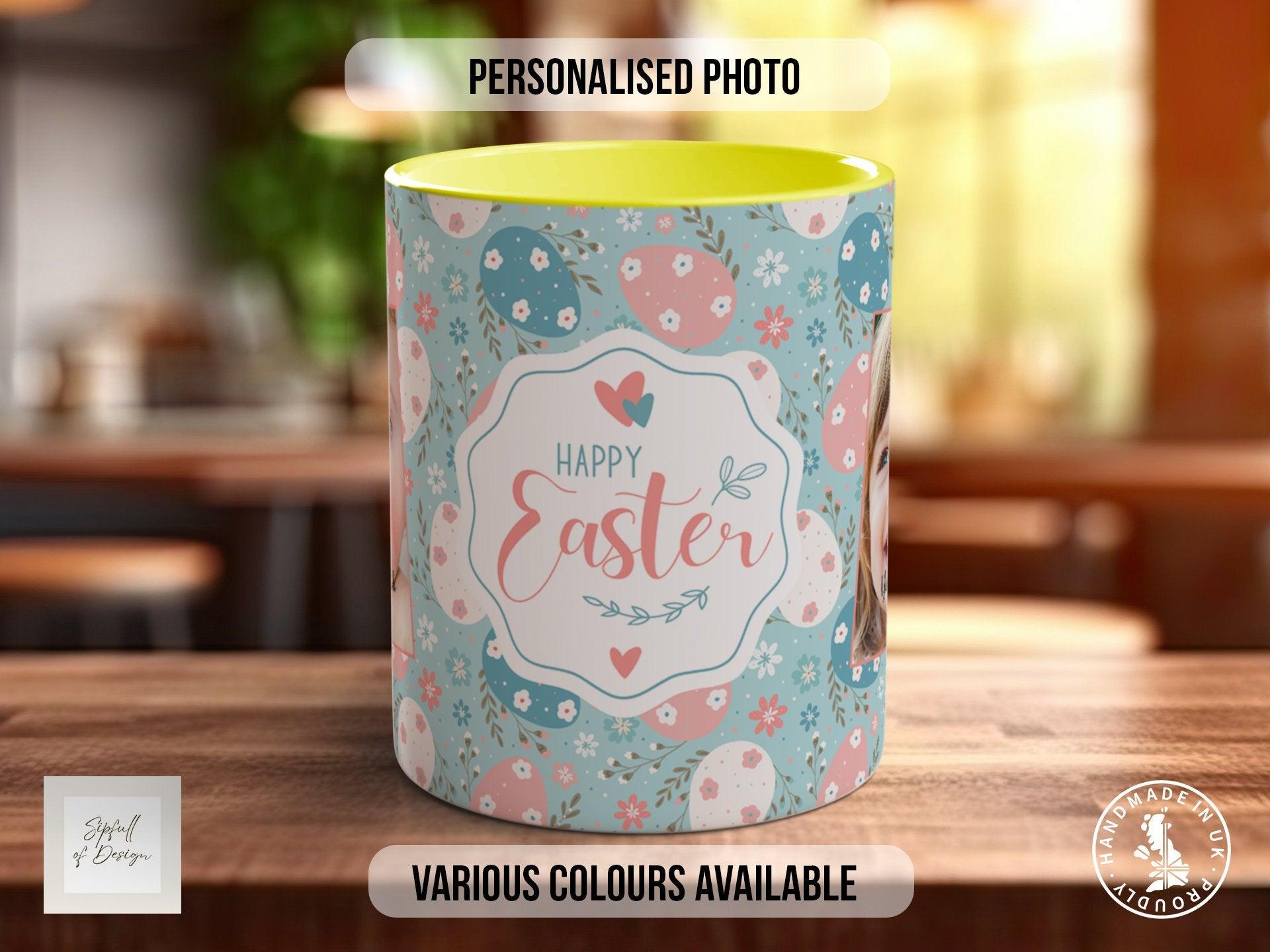 Easter Pink and Blue Egg Photo Personalised Mug - Sipfull of Design