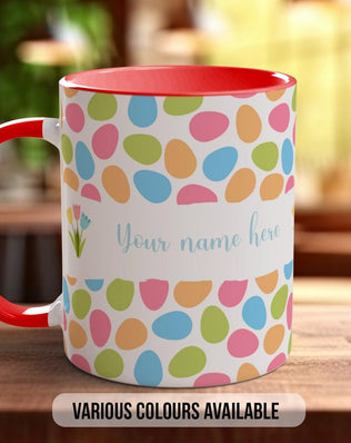 Easter Eggs Multi Coloured Personalised Mug - Sipfull of Design