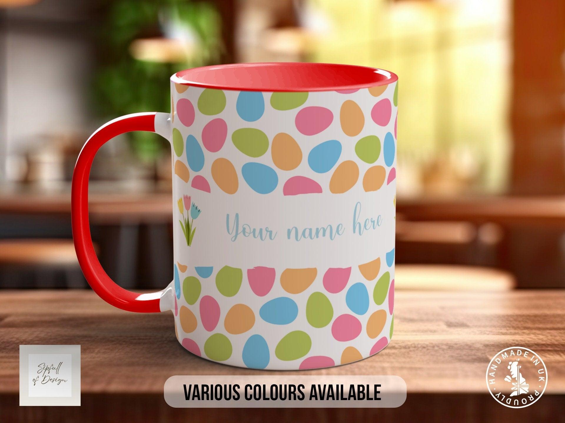 Easter Eggs Multi Coloured Personalised Mug - Sipfull of Design