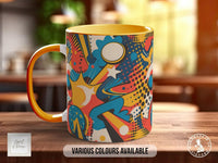 Abstract Comic Pop Pattern Full Wrap Coloured Art Mug - Design 7 - Sipfull of Design