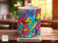 Abstract Comic Pop Pattern Full Wrap Coloured Art Mug - Design 9 - Sipfull of Design