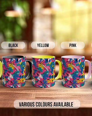 Abstract Comic Pop Pattern Full Wrap Coloured Art Mug - Design 2 - Sipfull of Design