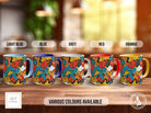 Abstract Comic Pop Pattern Full Wrap Coloured Art Mug - Design 4 - Sipfull of Design
