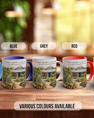 Tending to vegetables is a daily meditation on the cycles of growth and renewal Mug - Sipfull of Design