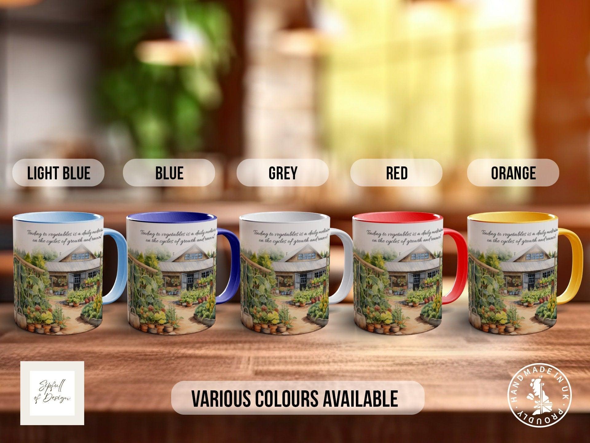 Tending to vegetables is a daily meditation on the cycles of growth and renewal Mug - Sipfull of Design