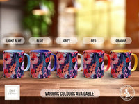 Birth Month Flowers Mug - August Gladiolus and Poppy - - Sipfull of Design