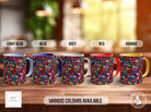 Graffiti Hearts Pattern Full Wrap Coloured Art Mug - Design 9 - Sipfull of Design