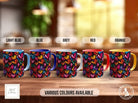 Graffiti Hearts Pattern Full Wrap Coloured Art Mug - Design 8 - Sipfull of Design