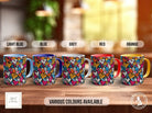 Graffiti Hearts Pattern Full Wrap Coloured Art Mug - Design 5 - Sipfull of Design