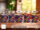 Graffiti Hearts Pattern Full Wrap Coloured Art Mug - Design 12 - Sipfull of Design