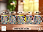 Cityscape Wildflower Pattern Full Wrap Coloured Art Mug - Design 1 - Sipfull of Design
