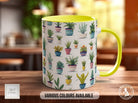 House Plants Full Wrap Art Mug - Design 15 - Coloured 11oz, Bone China 10oz and 15oz and Latte 12oz options. - Sipfull of Design