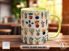 House Plants Full Wrap Art Mug - Design 2 - Coloured 11oz, Bone China 10oz and 15oz and Latte 12oz options. - Sipfull of Design