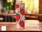April Daisies Birth Flowers Frosted Glass Can - a bamboo cup of positivity with lid and straw!