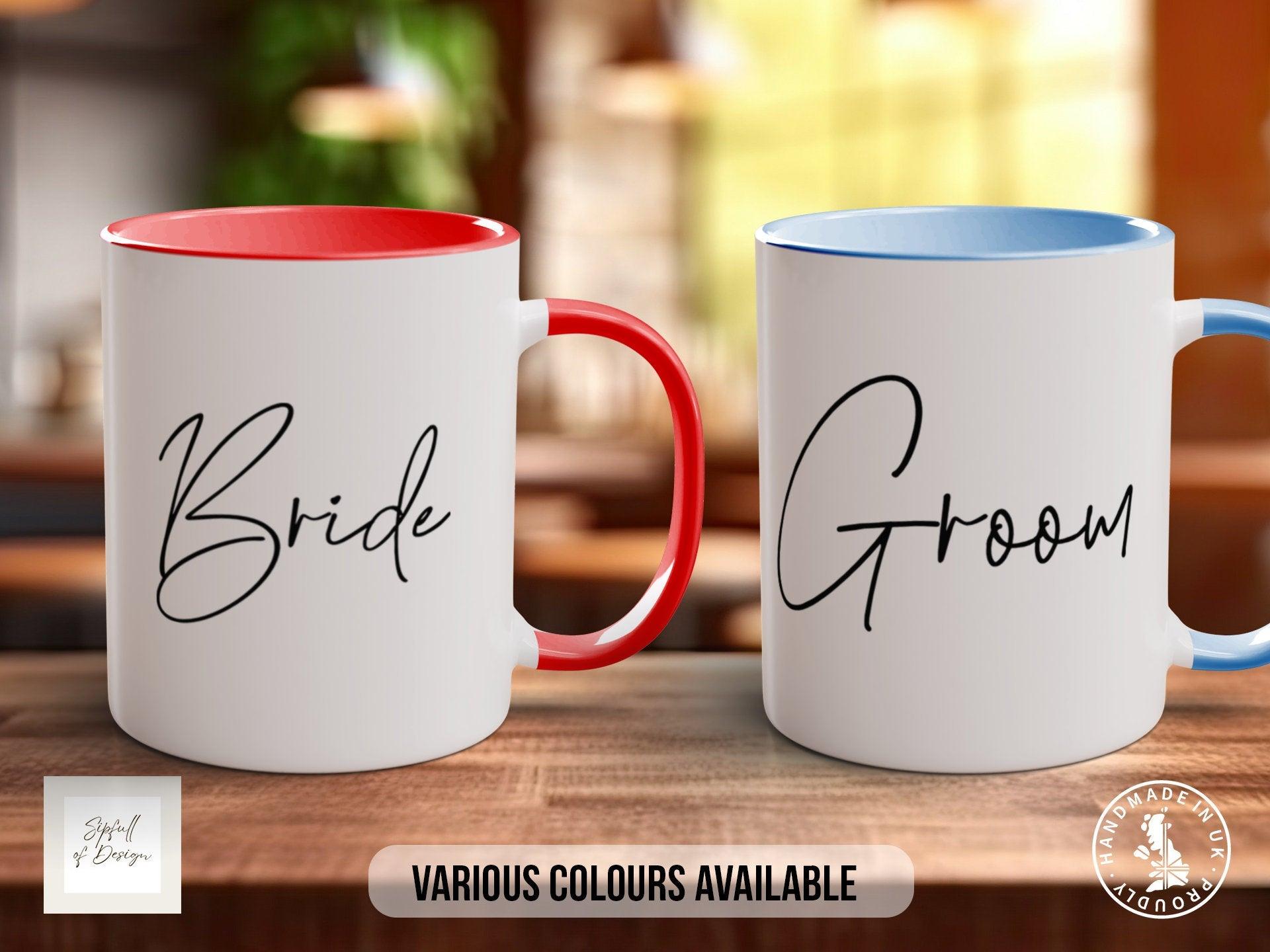 Bride & Groom Wedding Coloured Mug - Sipfull of Design