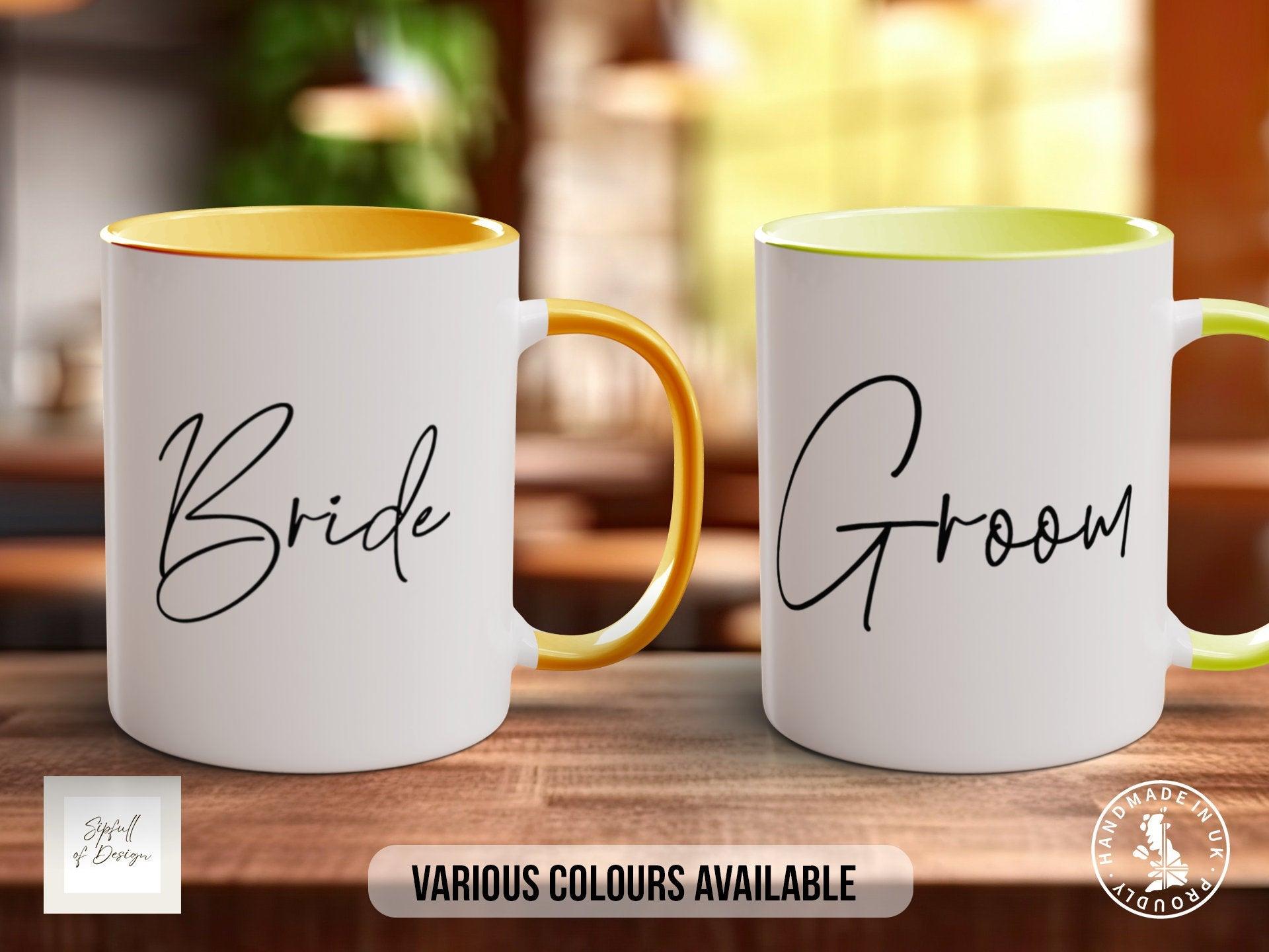 Bride & Groom Wedding Coloured Mug - Sipfull of Design