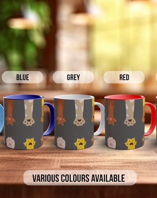 Cute Fluffy Multicoloured Cat Paws Mug - Sipfull of Design
