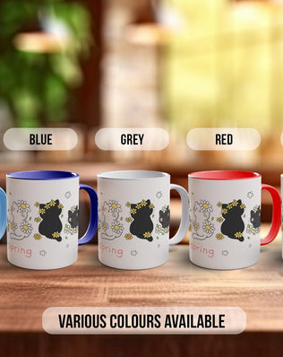 Cute Cats in Spring Flowers Mug - Sipfull of Design