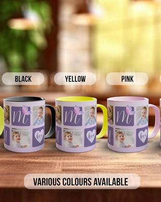 Mum Mothers Day Personalised Photo Purple Design Mug - Sipfull of Design