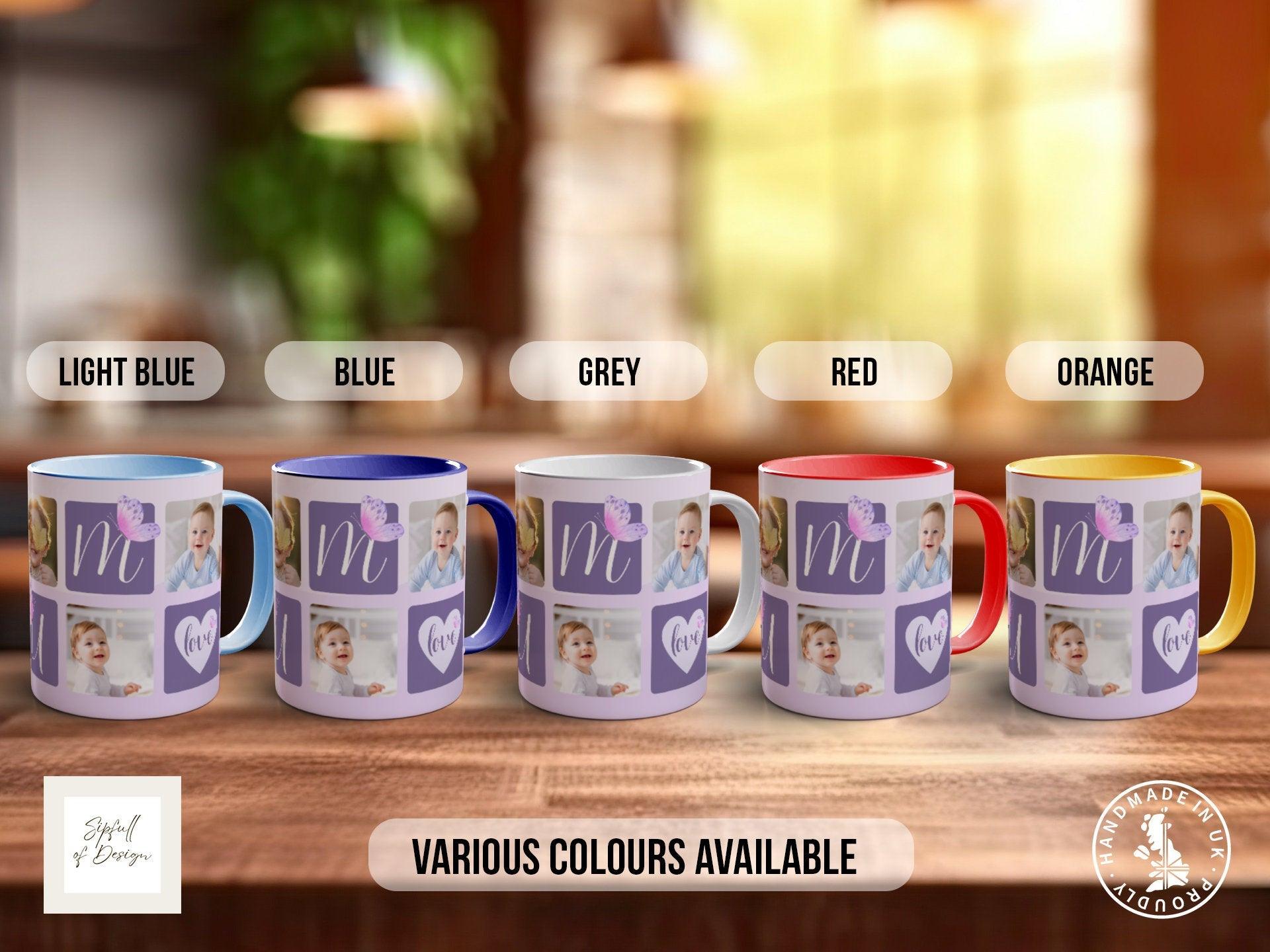 Mum Mothers Day Personalised Photo Purple Design Mug - Sipfull of Design