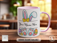 Easter Bunny Pink Name Personalised Mug - Sipfull of Design
