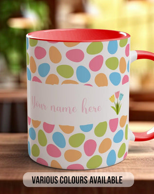 Easter Eggs Multi Coloured Personalised Mug - Sipfull of Design