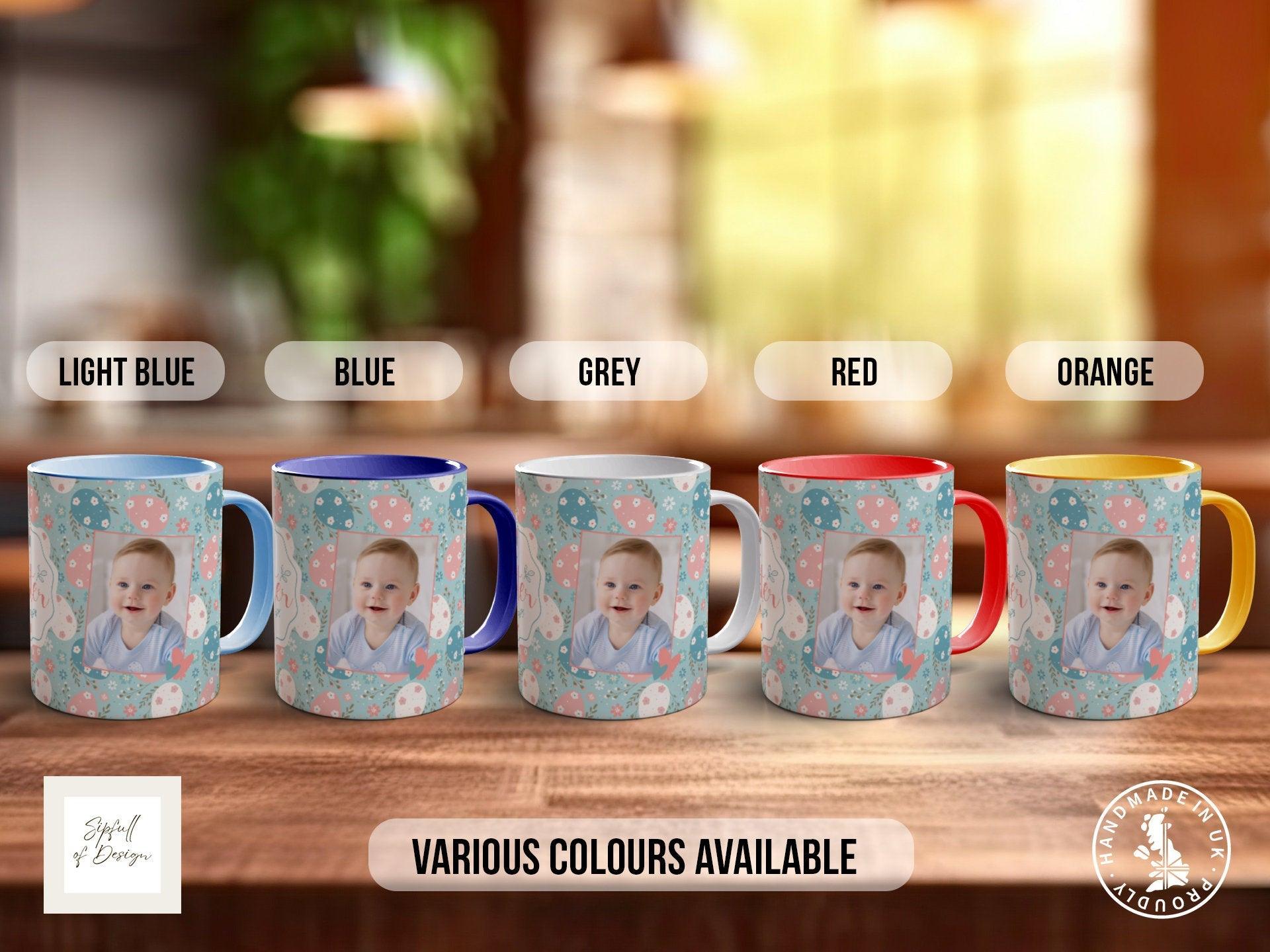 Easter Pink and Blue Egg Photo Personalised Mug - Sipfull of Design