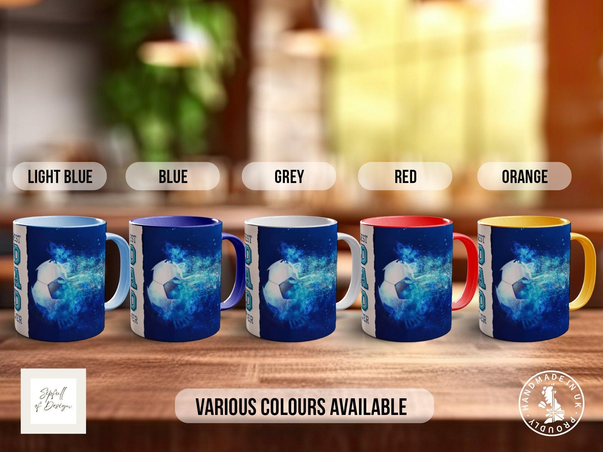 PersonalisedBest Dad Ever Football Photo Coloured Mug - Custom Photos - Sipfull of Design